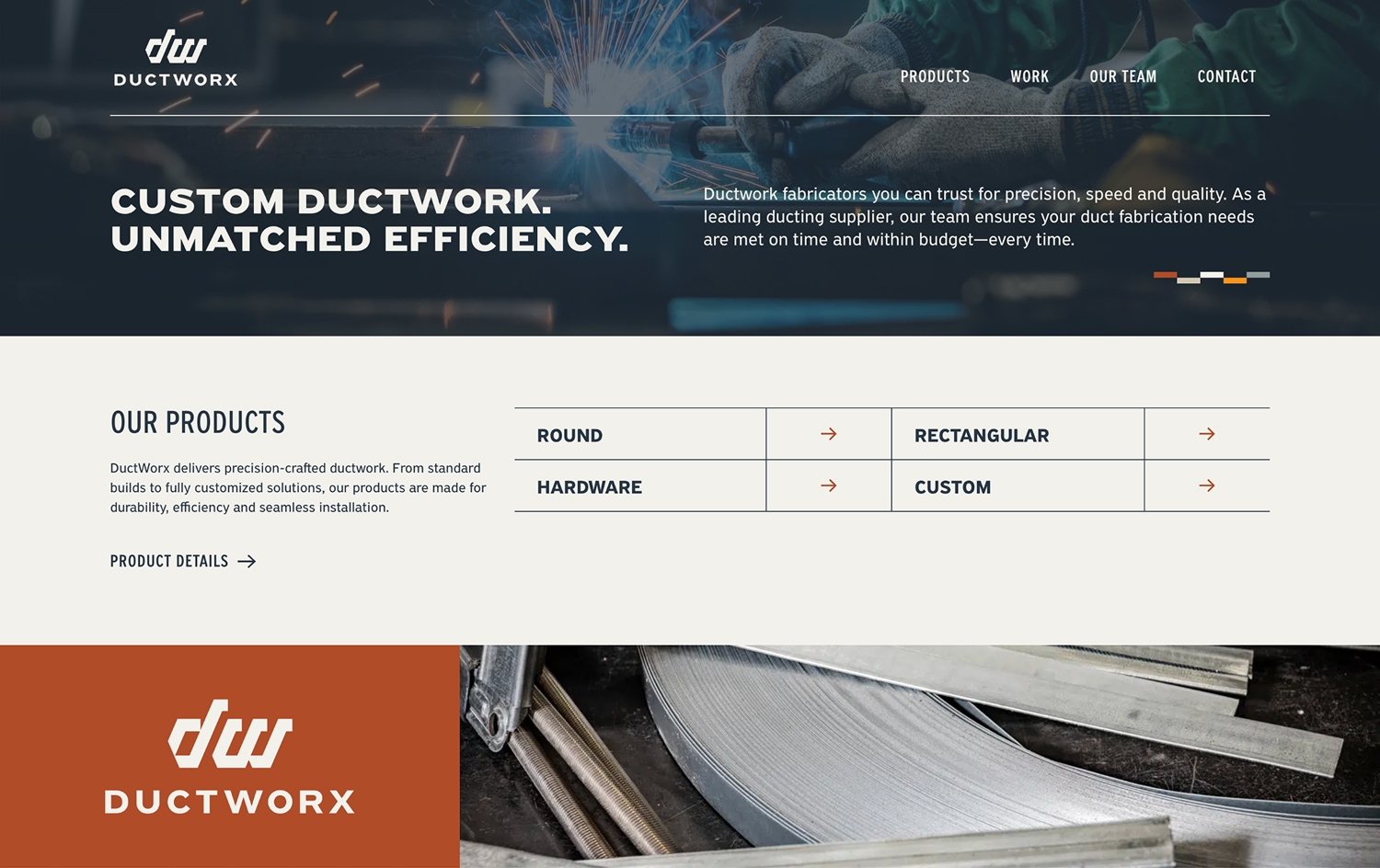 DuctWorx website screenshot