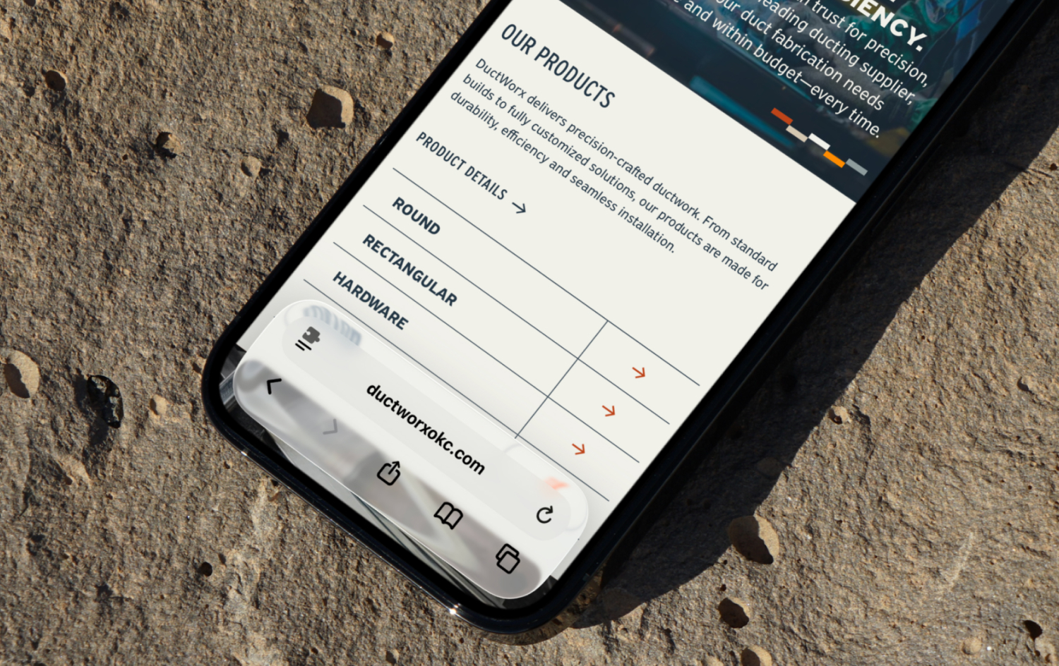 DuctWorx website screenshot