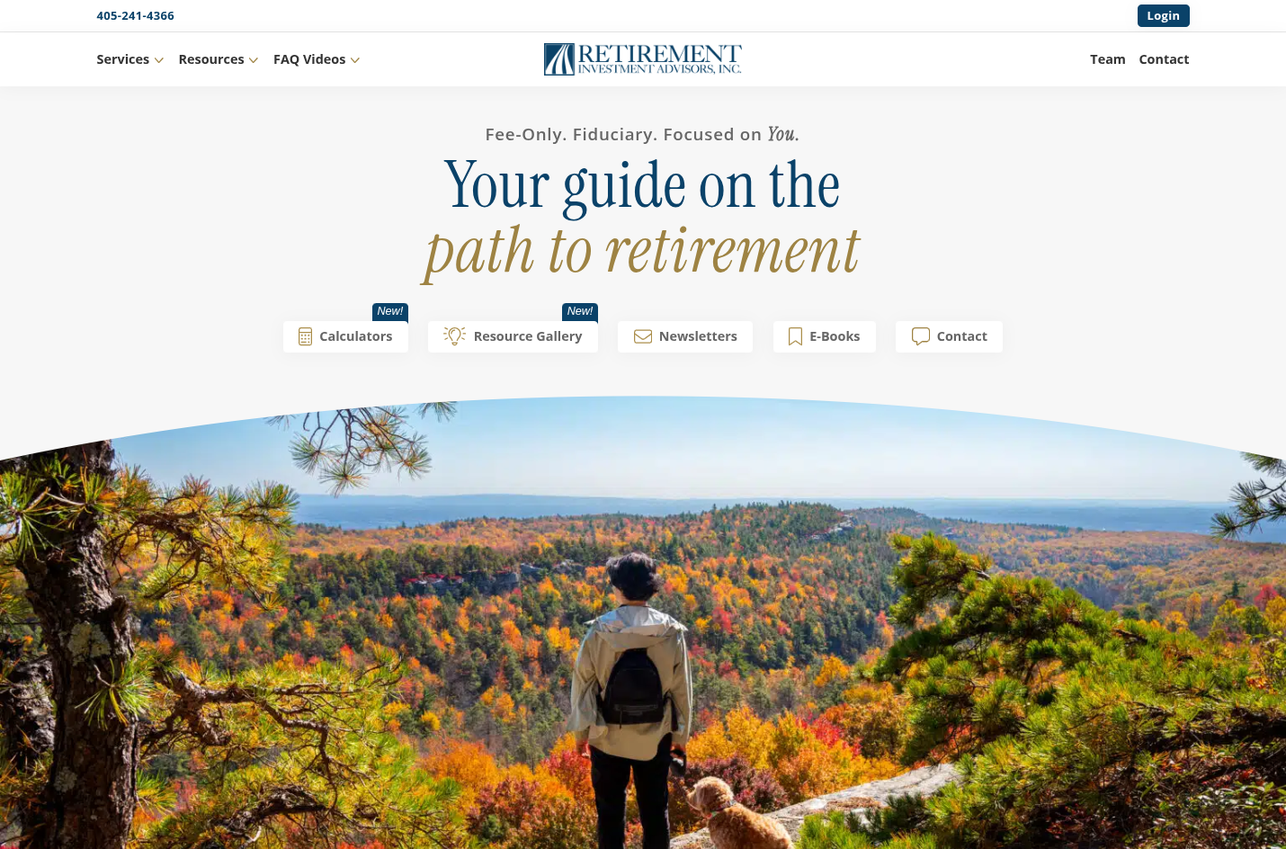 Retirement Investment Advisors website screenshot